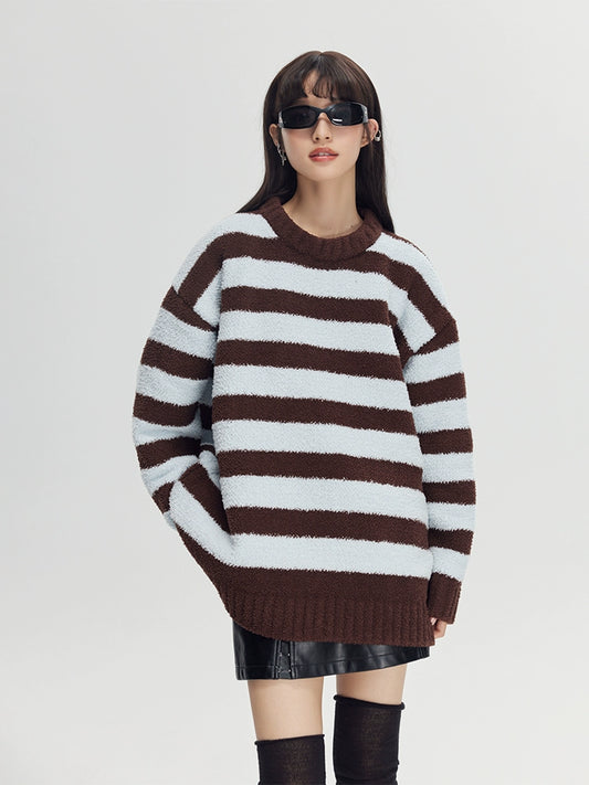 Velvet Stripe - Lazy Knitted Sweater