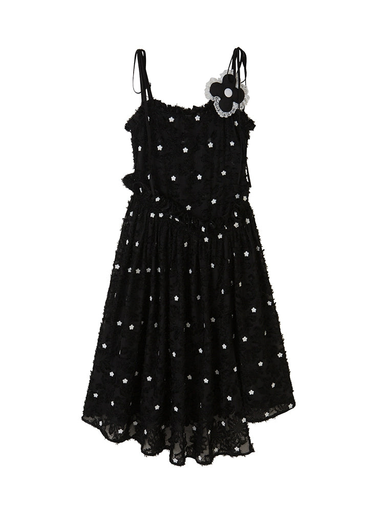 Jacquard Camisole - Black and White Dress