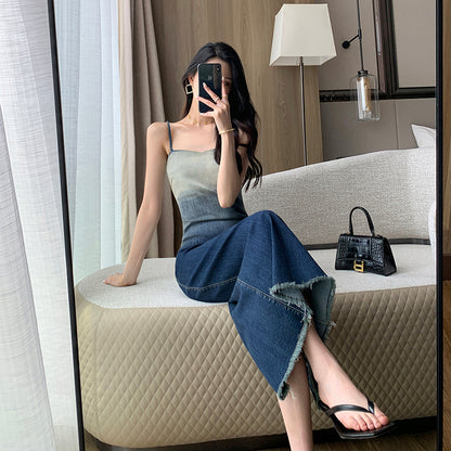 Denim Cami Dress 2023 Summer