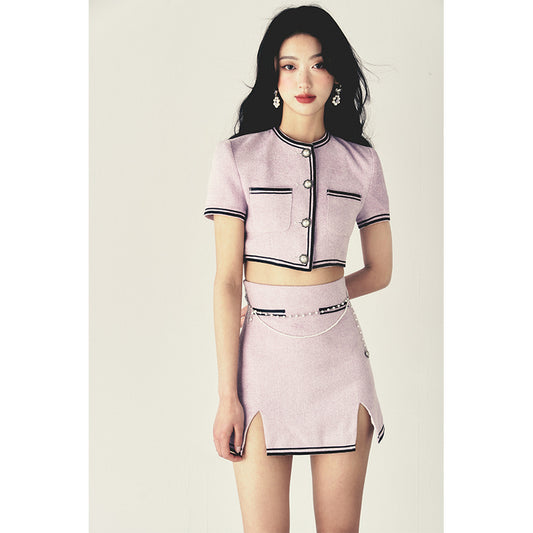 Purple Tweed Two-Piece