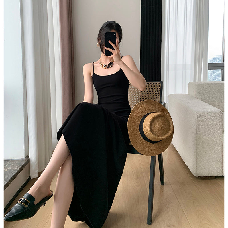 Slim Black Camisole Dress