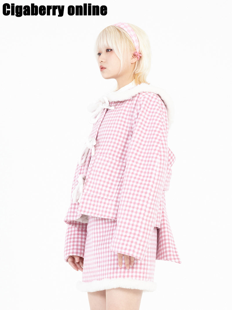 Pink Bow Neck Coat