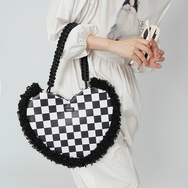 Woven Checker Crossbody