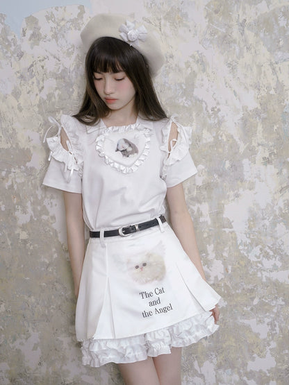 T-shirt di Polo di Angel Rabbit