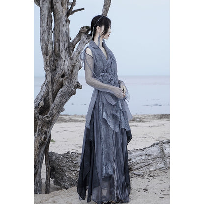 Silk Pleated Coat: Xia Xiaozhong Design