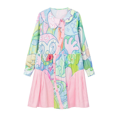 Bear & Rabbit Shirt Dress