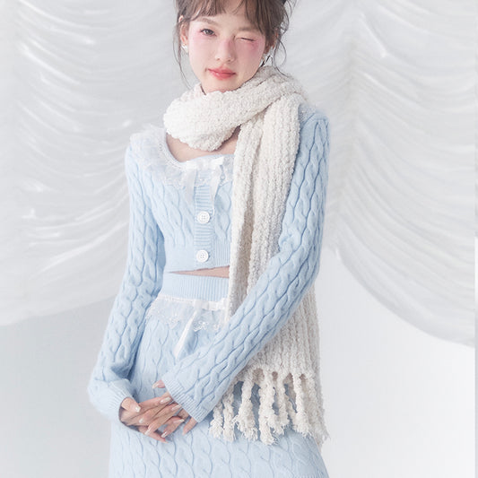 Blue Breeze Lace Sweater