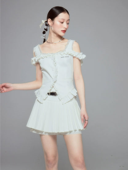 Fluffy Bubble - Ballet Cloud Shoulder Top