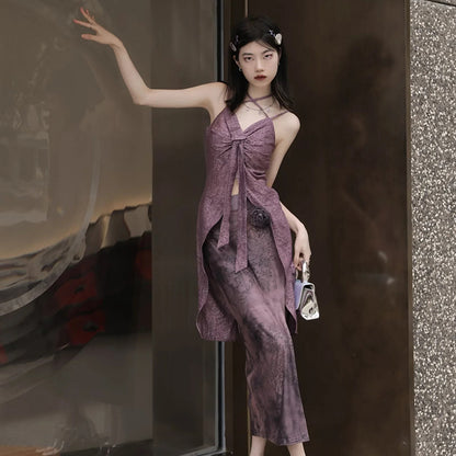 Mingxia Silk Top+Skirt