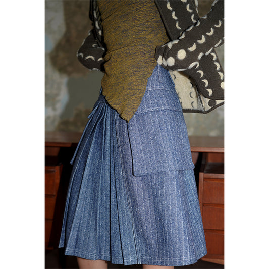 Retro Western Wool Skirt