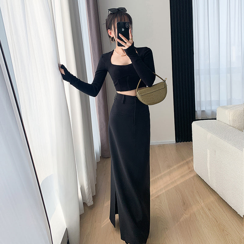 Slim Split Long Dress