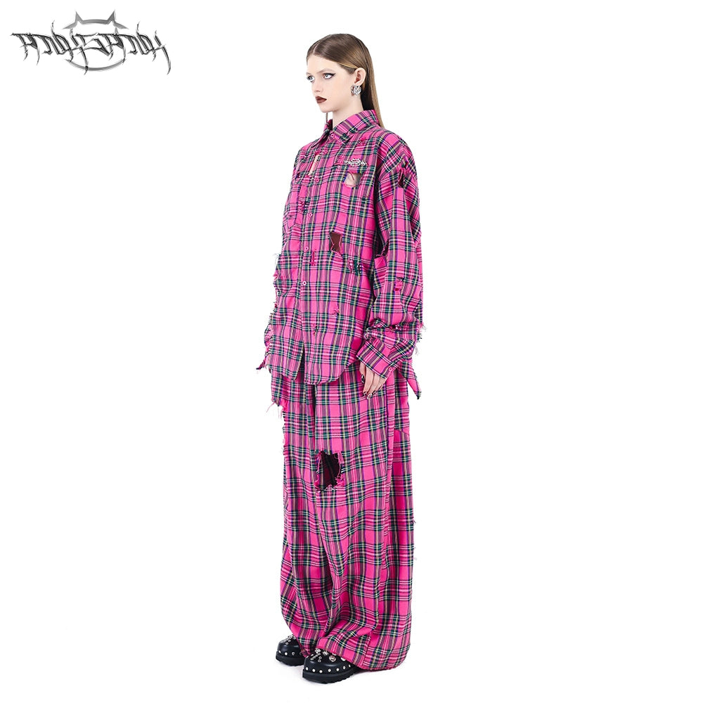 Pink Punk Wide Leg Trouser