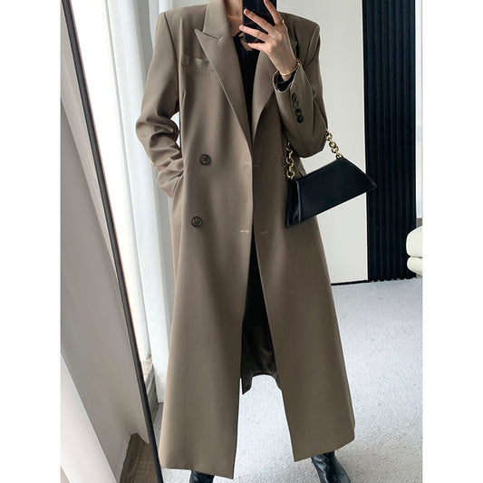 Stylish Mid-length Coat - Autumn