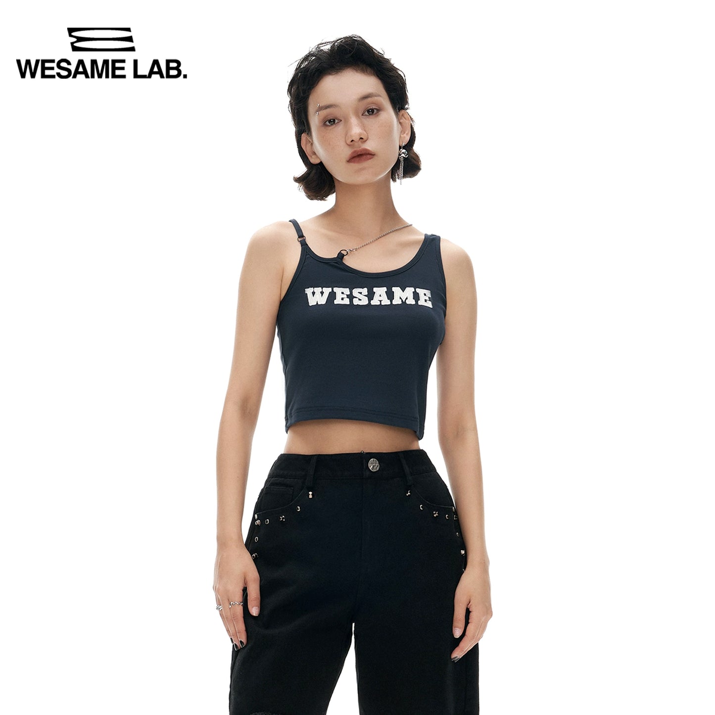 Collarbone Top Fashion Slim Fitting Letter Camisole