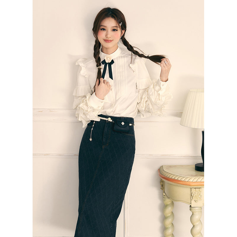 Diamond Denim Dress -Stylish skirt