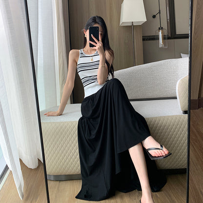 2023 High Waist Black Skirt