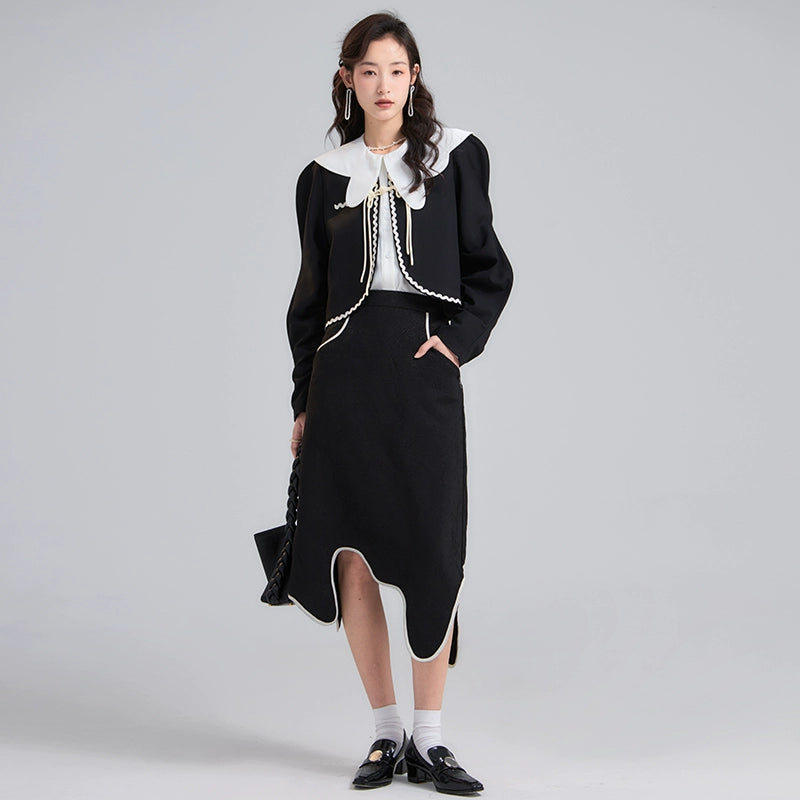 Moon Shadow Bamboo Straight Skirt