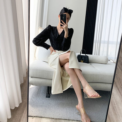 Luxury Fall Suit Skirt Set