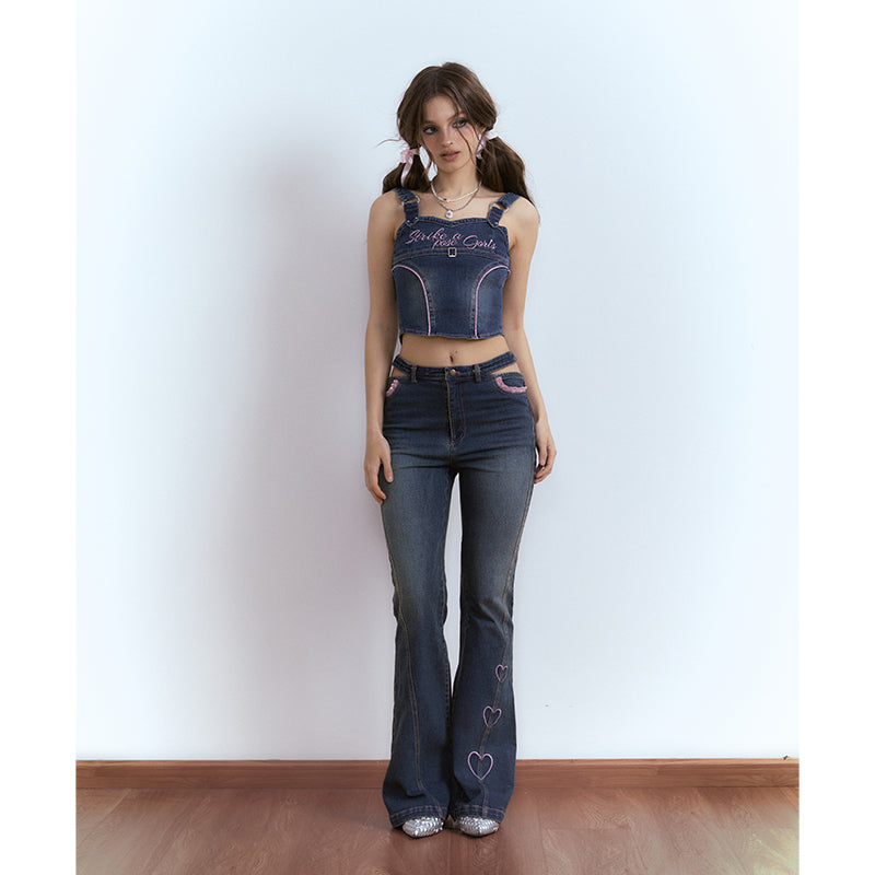 Bubbly Denim Flares