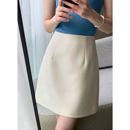 Beige A-Line Skirt