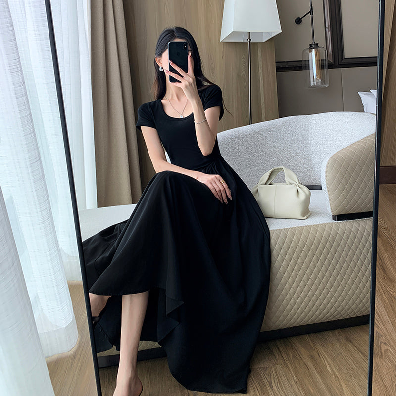 Stylish Long Black Dress -Summer