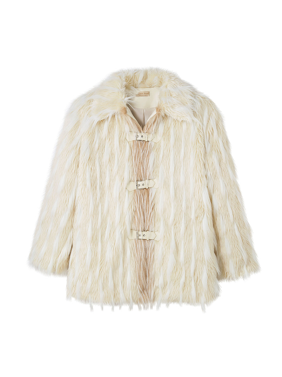 Sunset Glow Faux Fur Coat