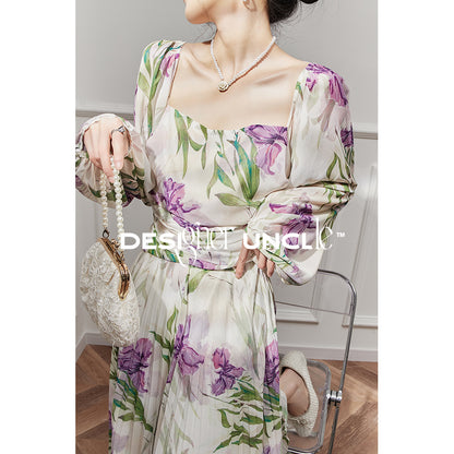 Purple Floral Fairy French Dress