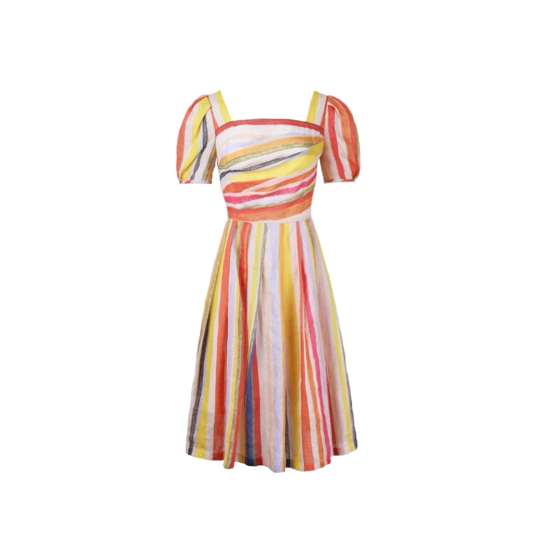 Lady Maisel Rainbow Stripe Dress