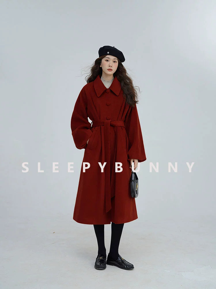 Bordeaux Wool Coat