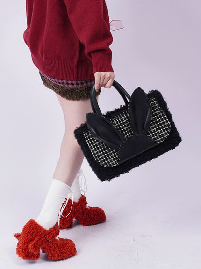 Plaid Rabbit Tote