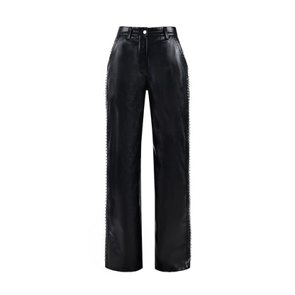 Rivet Motorcycle Leather Pants