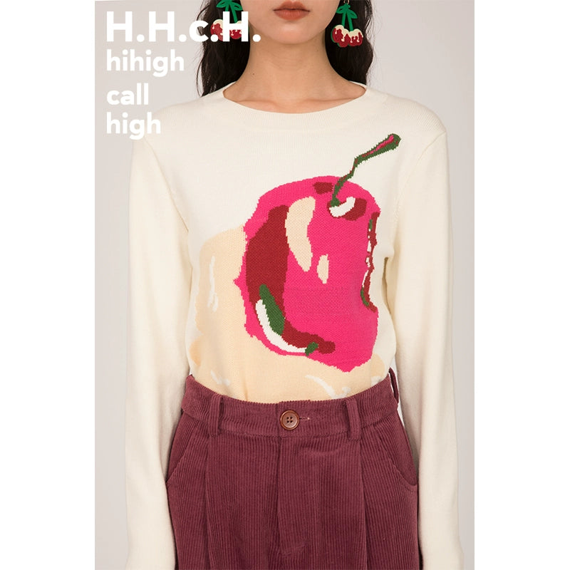 الكريمة الأصلية Cherry Slim Fit Sweater