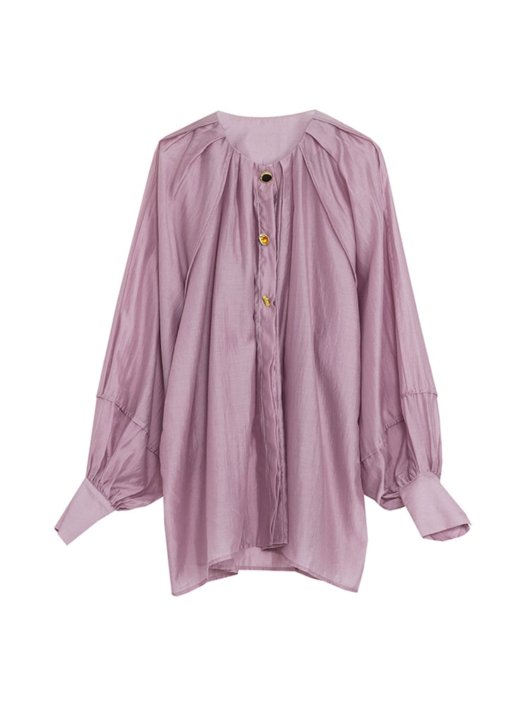 Tencel Purple French Shirt