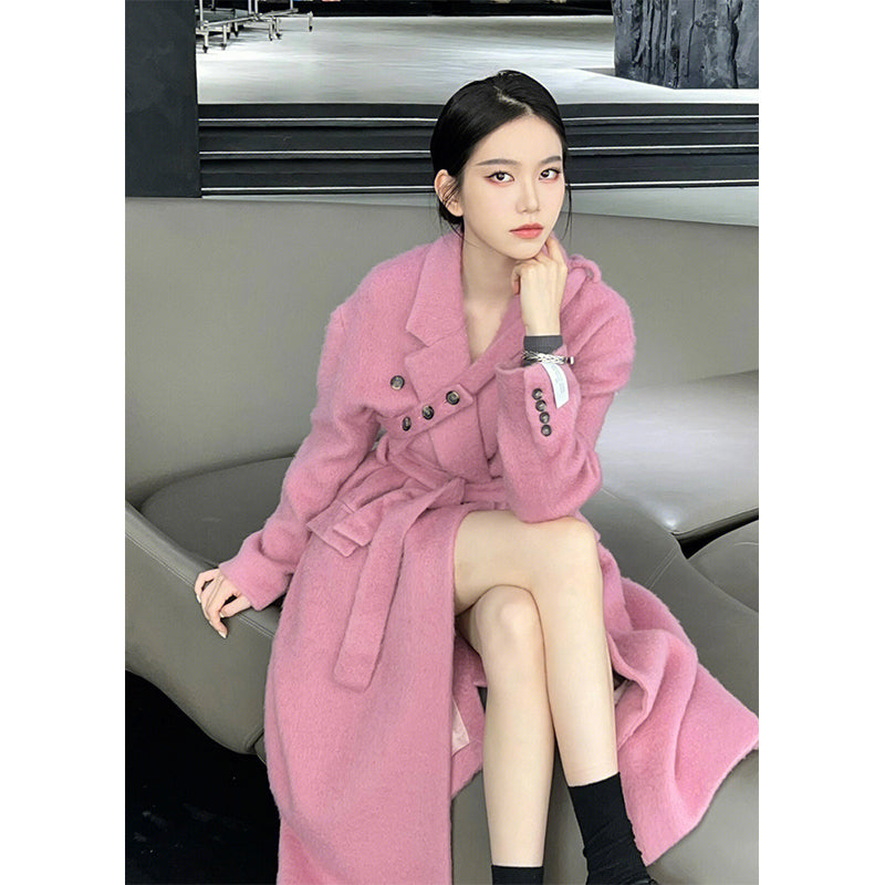 Pink Celebrity Woolen Coat (2022)