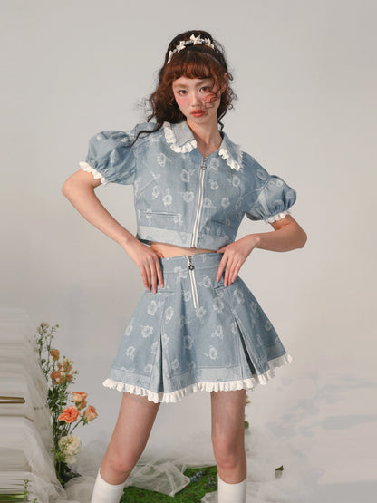 Charlotte Denim Duo - Rose Blossom Set