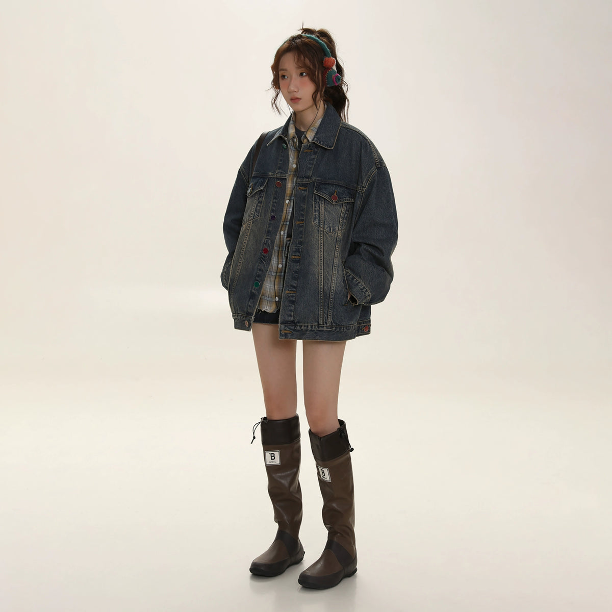 Washed Old Denim Coat