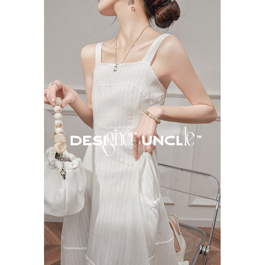 Luxe Tea Break White Summer Dress