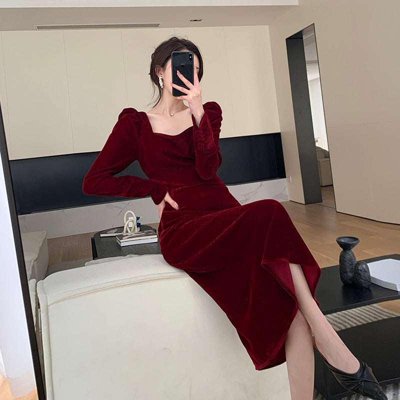 Red Velvet Dress