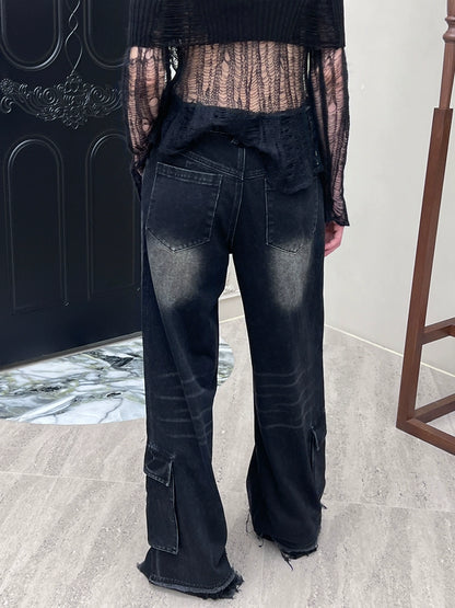 Jeans en forme de cœur à ébats