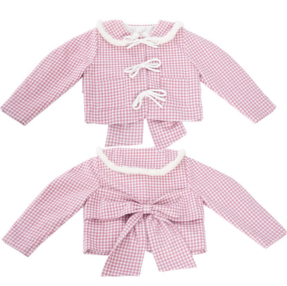 Pink Bow Neck Coat