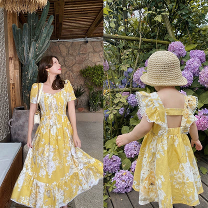 Bianhua Cotton & Hemp Parent-Child Dress