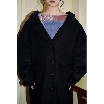 Black Wool Long Coat