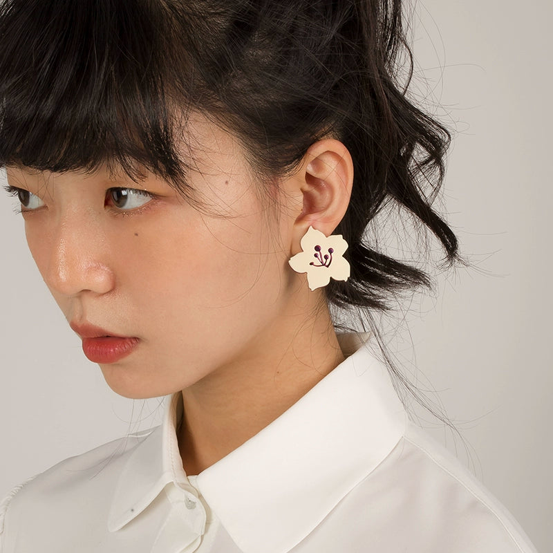 Japanese Cherry Blossom Acrylic Earrings