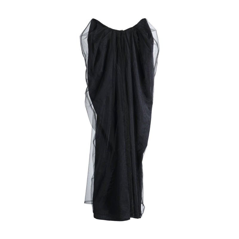 Robe de fée plissée en vase noir: automne