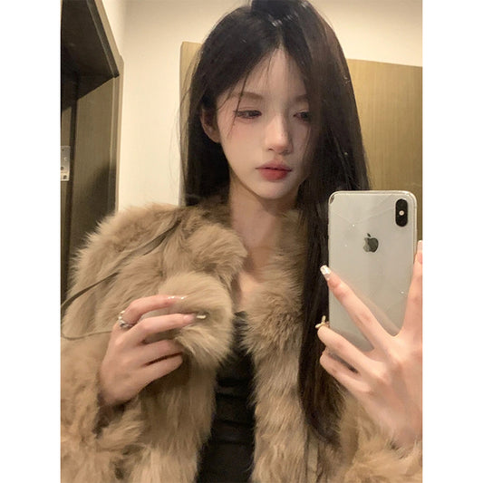 Korean Celebrity Fur Coat