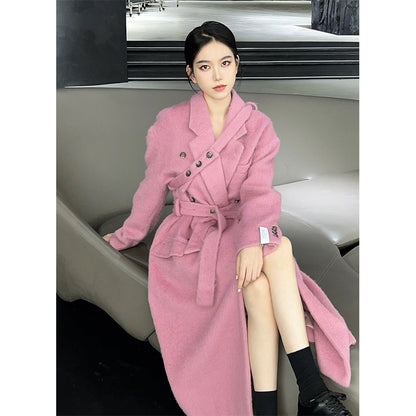 Pink Celebrity Woolen Coat (2022)