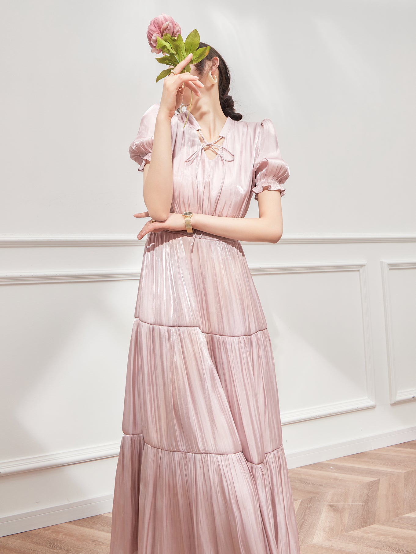 Celebrity Pink Saten Fair Leadress | Adult Cute One Piece Dress Serendute Celebrity Pink Saten Fair Leadress | Adult Cute One Piece Dress Serendute
