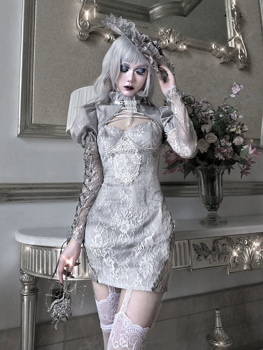 Rose Funeral Dirty Dyed Gothic Strap Dress