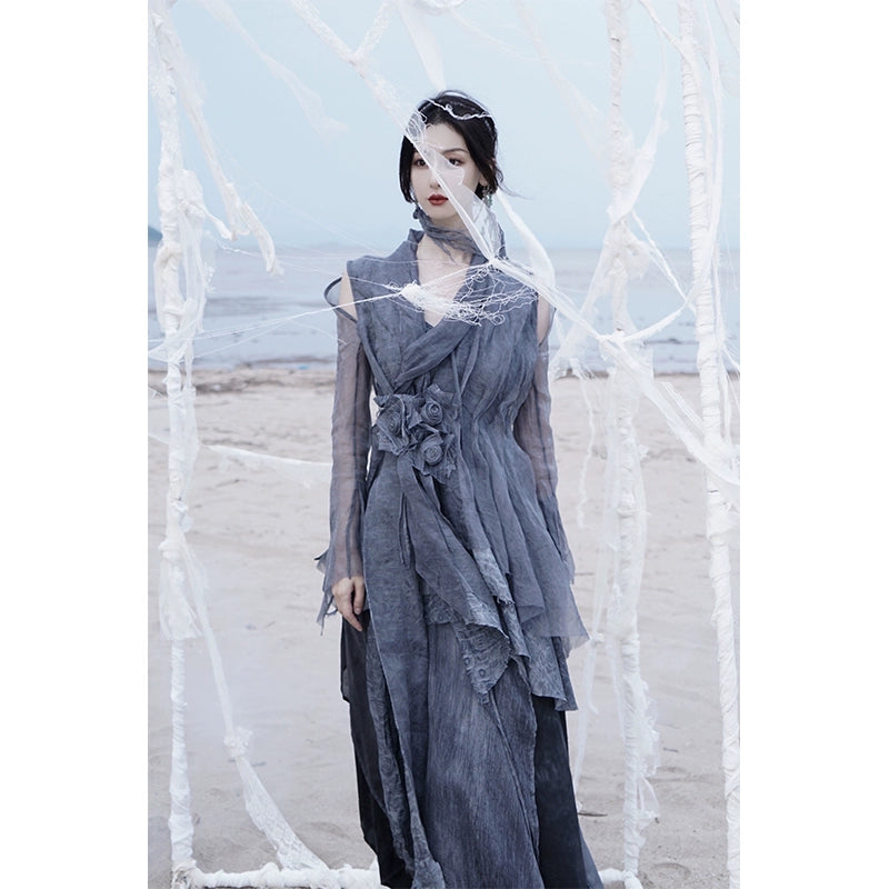 Silk Pleated Coat: Xia Xiaozhong Design