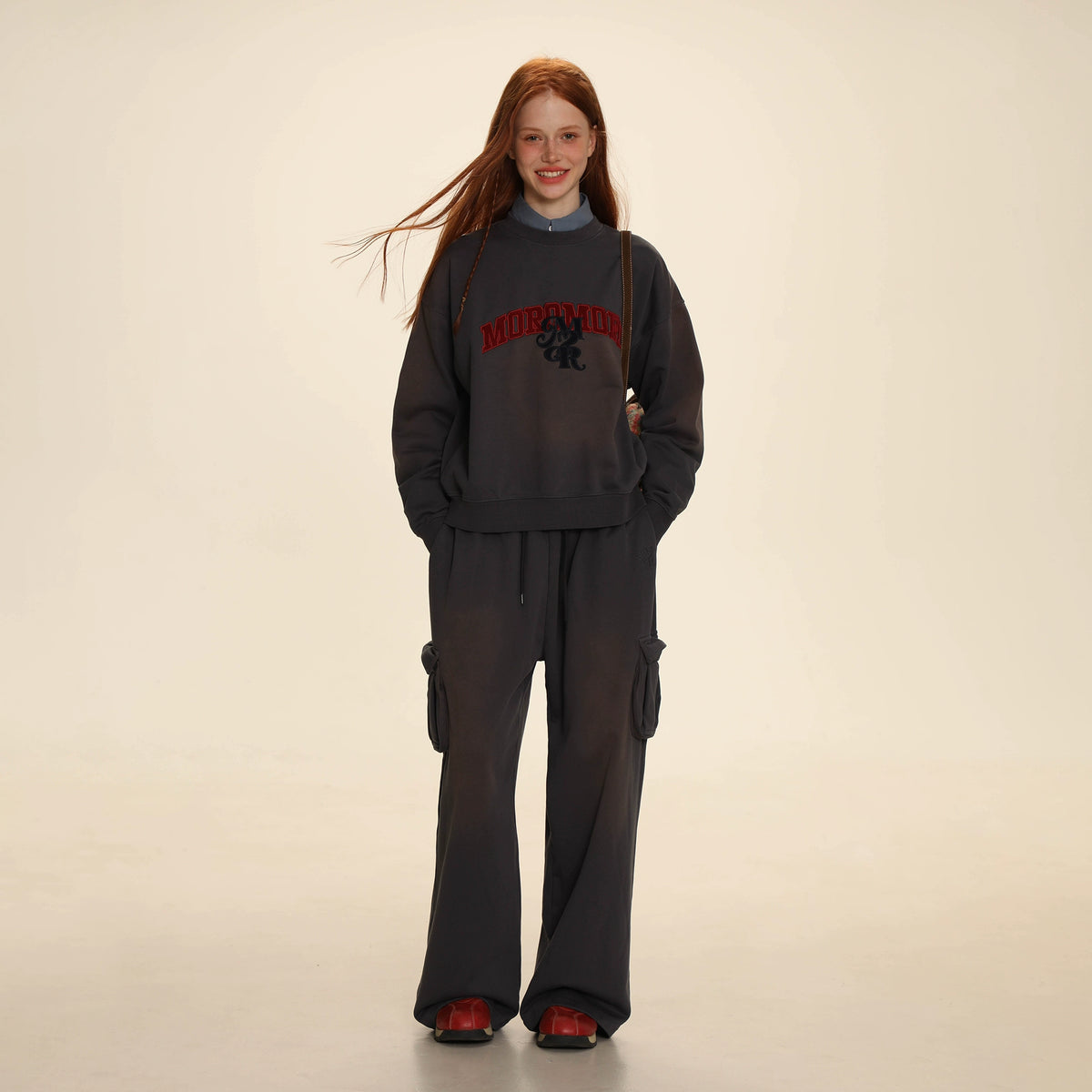 Letter Patch Embroidered Sweatshirt
